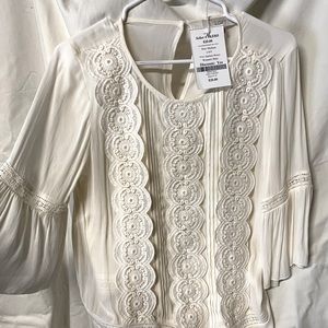 LOFT Appliqué Blouse